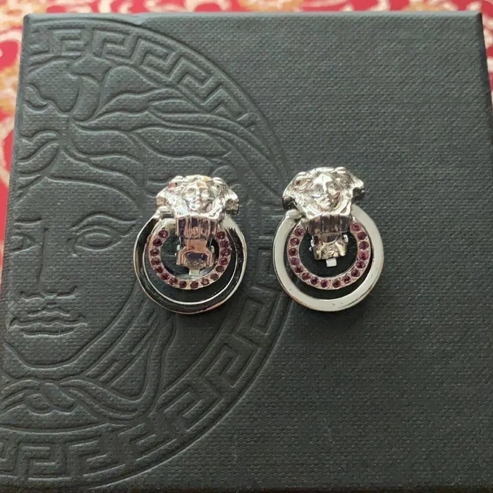 Versace Rhinestone Earrings - Picture 4 of 8